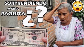 NIÑA PAQUITA ( VENDEDORA DE QUESADILLAS ) CONOCIÓ UN RARO BILLETE PARA ELLA MIRA SU REACCIÓN