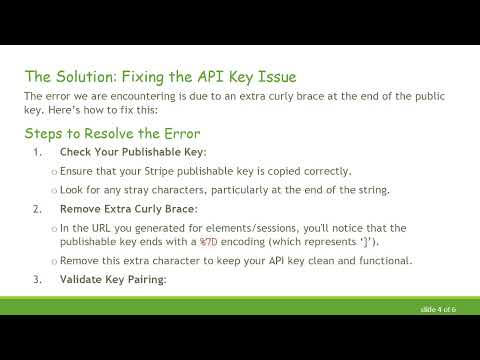 Resolving the Invalid API Key Error in Your React Form with Stripe