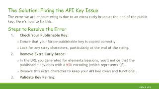 Resolving the Invalid API Key Error in Your React Form with Stripe