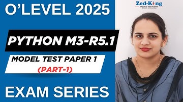 O Level M3-R5.1 | Python Theory Exam Practice | Most Important MCQs 2025 | #olevelexam #olevel