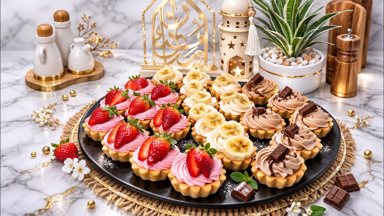 تارتلات اكثر من ثلاثين حبة بكريمة وحدة  تخرج ثلاث  كريمات اقتصادية مع سعر البيع للمشاريع 