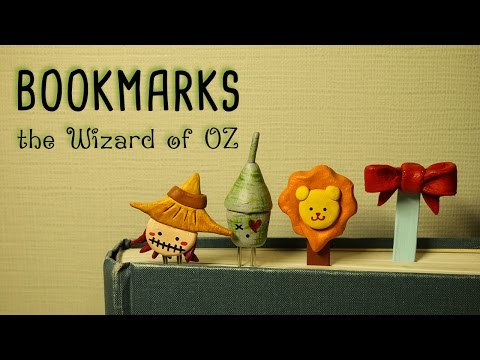 DIY bookmarks using clay for booklovers_ The wizard of OZ craft_fairy tale diy