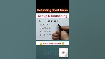 Railway Group D Reasoning 2025 | Reasoning Short Trick | Simple Easy 55M #reasoningquestions #short