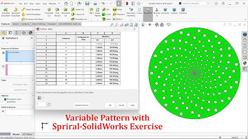 SolidWorks Advanced Tutorial Variable Pattern with Spiral