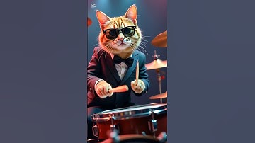 The FUNNIEST Cat Drummer You