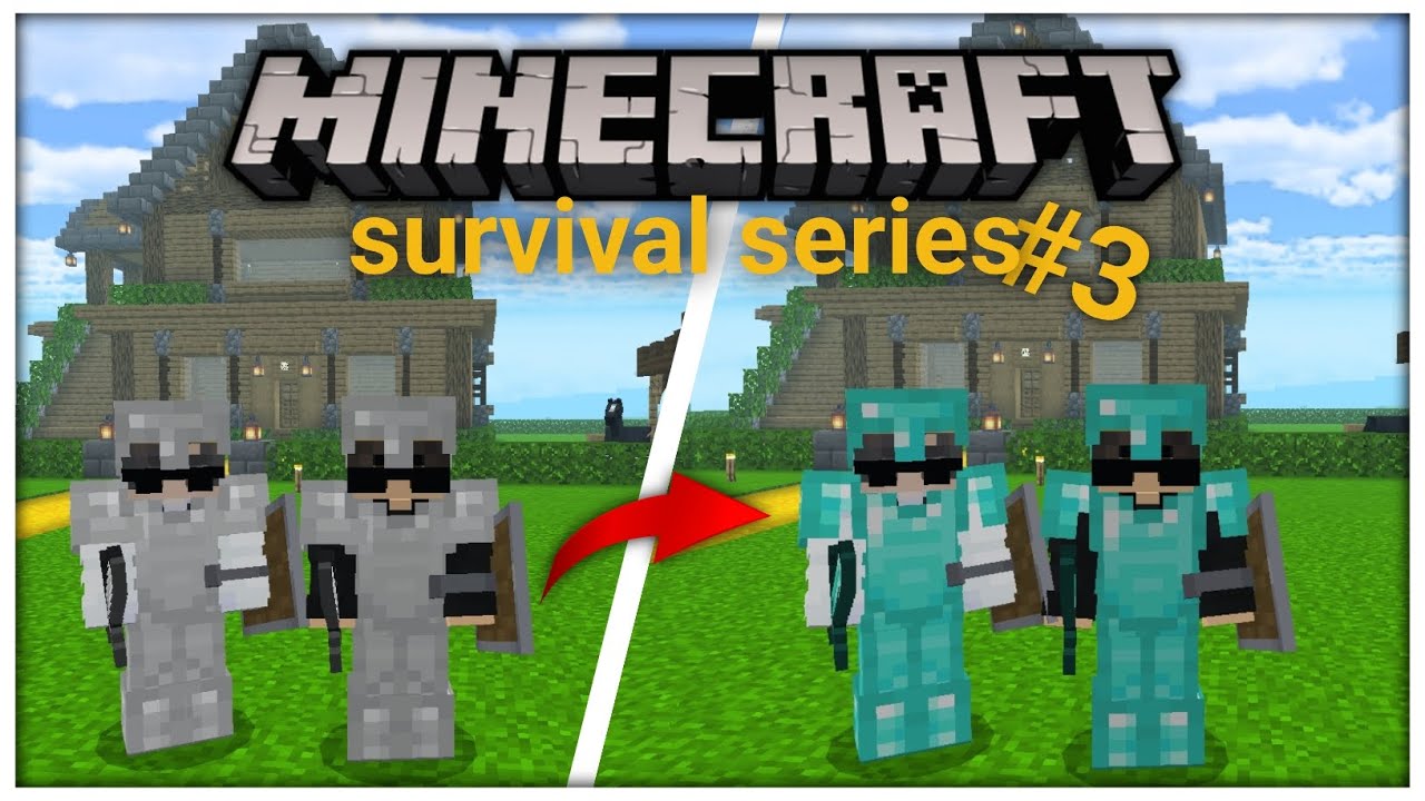 We made a full diamond Armour and tools in Minecraft survival series ep ...