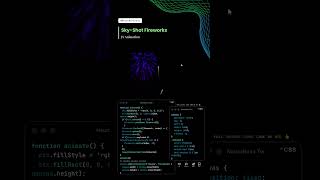 Colorful Fireworks on Click 🎆 | JavaScript Canvas Project #javascript #webdesign #shorts