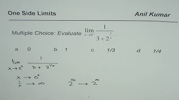 Transformed Reciprocal Function One Side Limit