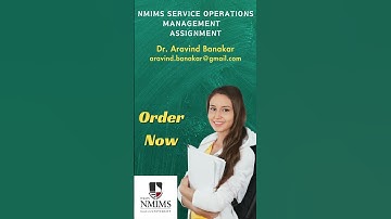 NMIMS Service Operations Management Assignment I NMIMS MBA Assignments I NMIMS Solved Assignments