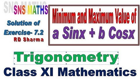 Maximum and Minimum value of aSinx + bCosc