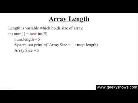 72. One Dimensional Array length in Java Programming (Hindi)