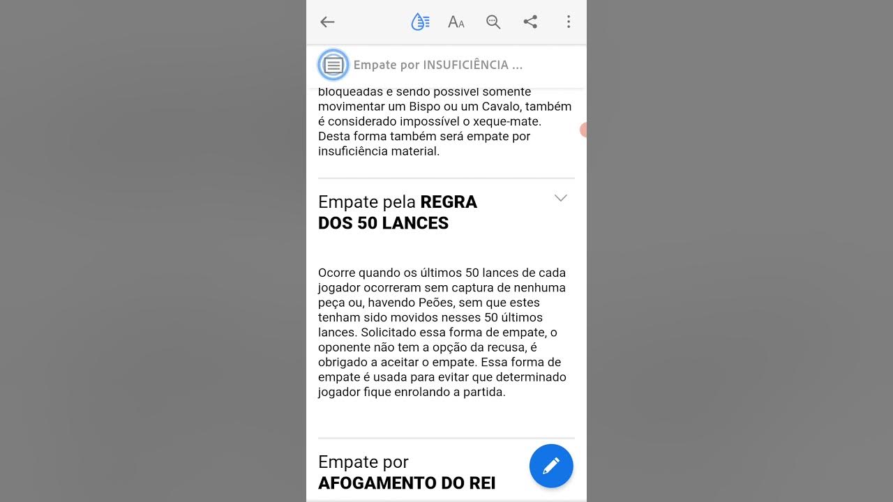 A regra dos 50 lances é útil sim!! 