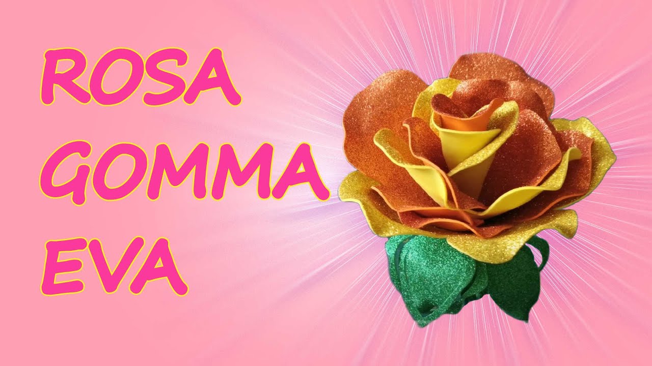 DIY,rosa en Goma Eva/rosa in gomma eva glitter