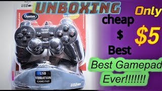QUANTUM QHMPL 2 way vibration usb gamepad #unboxingandreview +Gameplay proof
