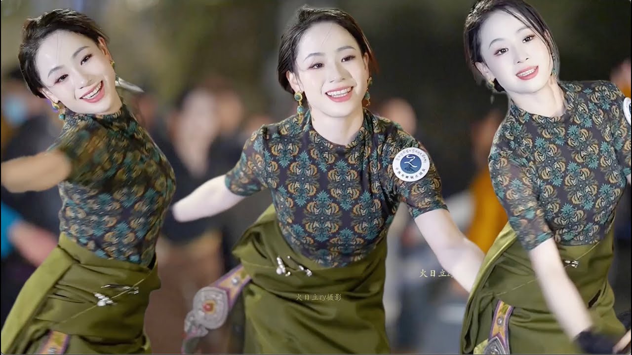 Admiring beautiful Tibetan women, traditional Tibetan dance and Tibetan song Admiring beautiful Tibetan women, traditional Tibetan dance and Tibetan song