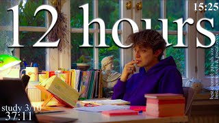 LIVE | 12-HOUR study with me ππ§ rain sounds & pomodoro timer 60 & 10