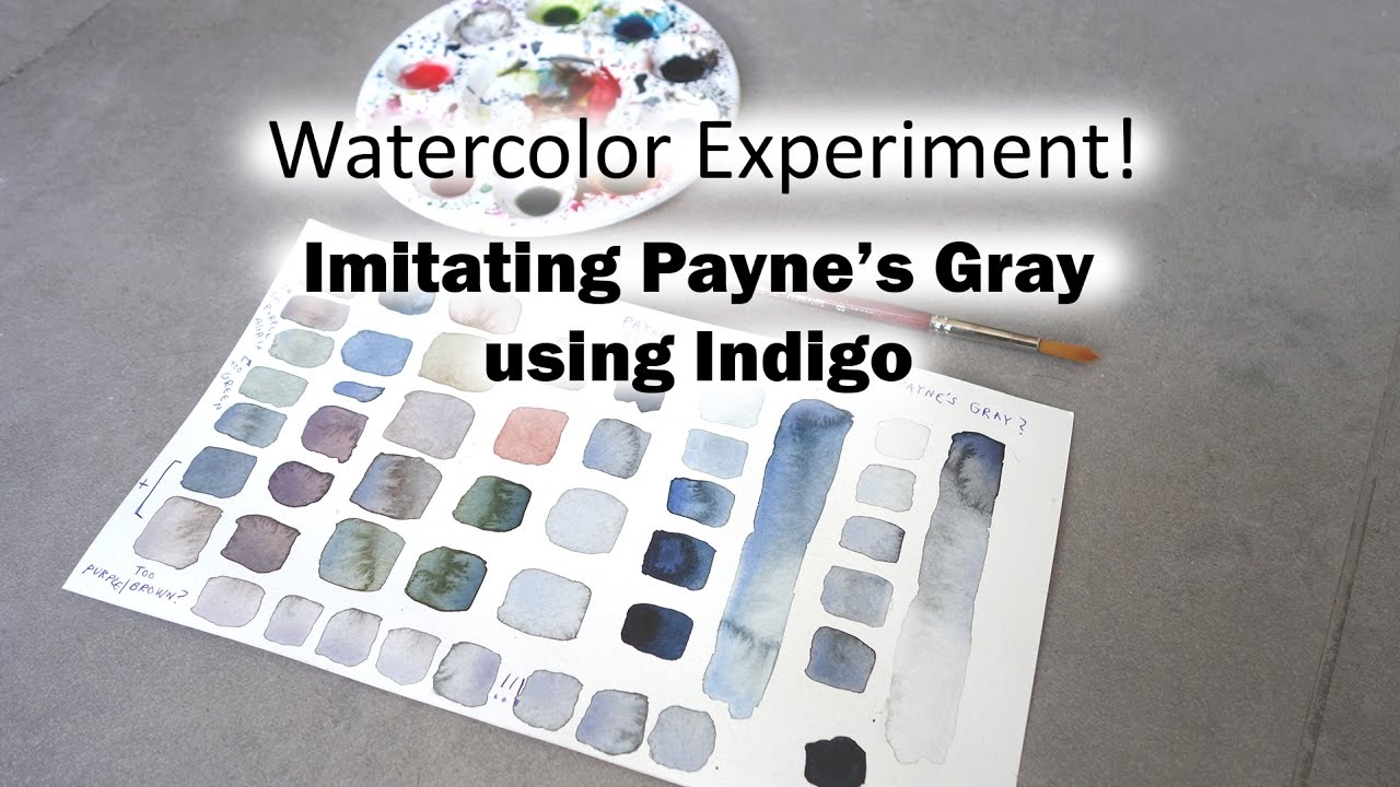 Watercolor Experiment! Imitating Payne's Gray Using Indigo 