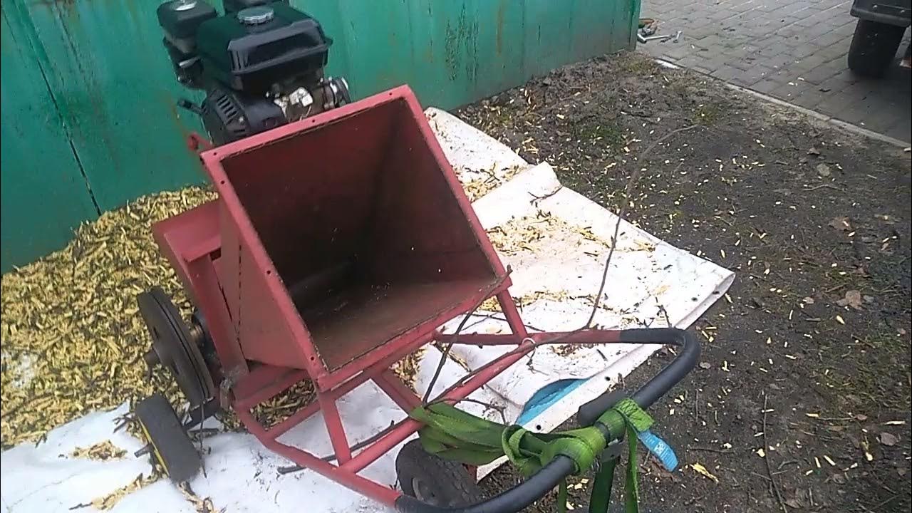 Самодельный измельчитель веток (щепорез) в работе - YouTube