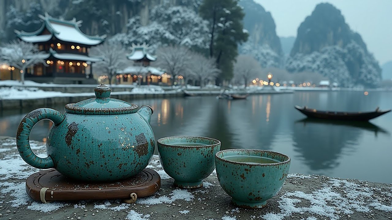 Winter Zen Retreat ~ Азиатская расслабляющая музыка для снегопада и чая