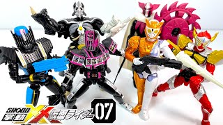 掌動-XX 仮面ライダー07 全７種 開封 ダブルクロス SHODO-XX KamenRider ディケイド ディエンド バルキリー バロン アポロガイスト ガメル完全体 食玩 candy toys