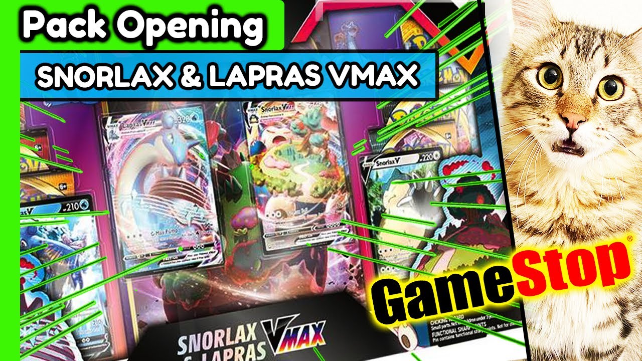 OPENING SNORLAX and LAPRAS VMAX Pokemon Collection Set GAMESTOP EXCLUSIVE! (....no holos?)