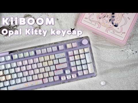 Unboxing | KiiBOOM Opal Kitty Keycap Set | KiiBOOM Phantom 98 Purple