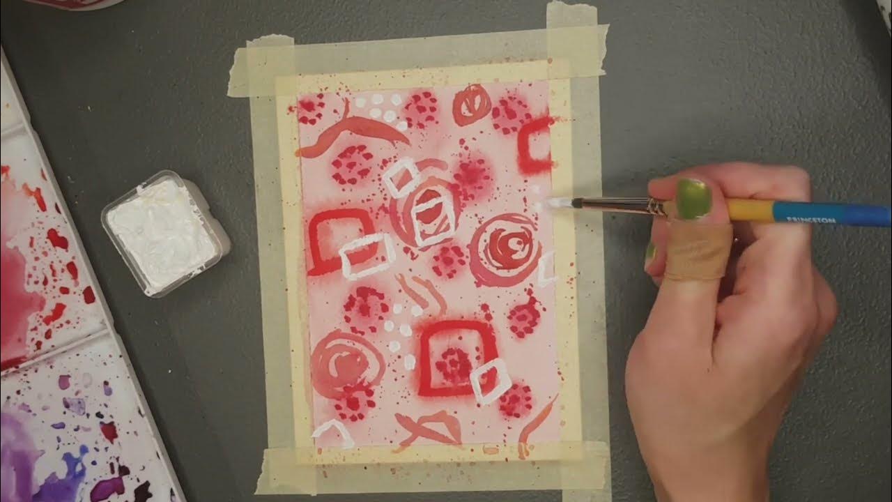 Learn How To Paint Abstract Watercolour Art (Mixed Media) YouTube