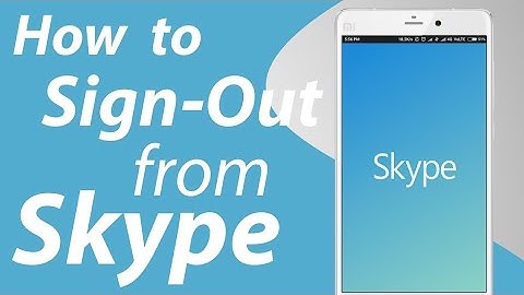 How To Log Out / Sign Out In Skype App | Skype Sign Out | Technical Apps Official |