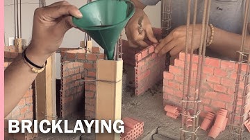 BRICKLAYING, COLUMN IN CONCRETE ---MODEL-----MAMPOSTERÍA COLUMNAS EN CONCRETO