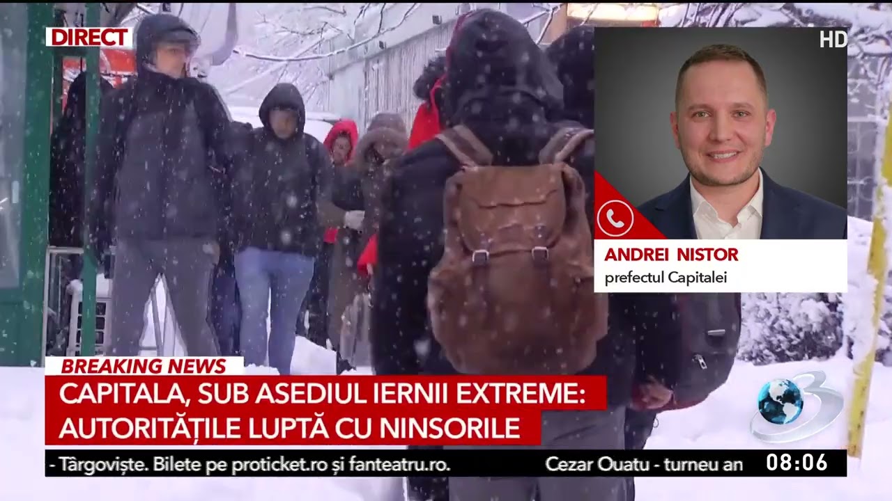 Prăpăd în țară din cauza ninsorilor, oamenii blocați pe drumurile înzăpezite