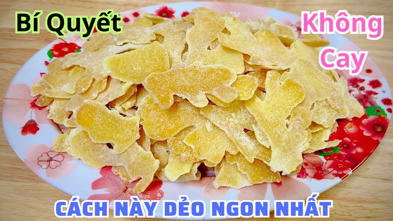 Cách Làm Mứt Gừng Dẻo Ít Cay Ngon Nhất Để Được Rất Lâu Nhờ Một Nguyên Liệu Đơn Giản | MNQN