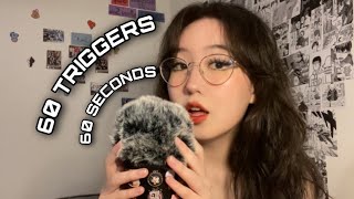 ASMR | 60 TRIGGERS in 60 SECONDS 💥 for ADHD & short attention span!! (with or without headphones)