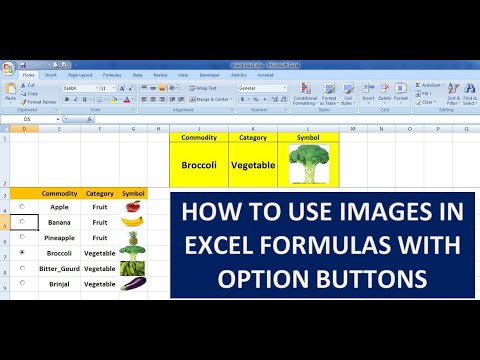 How to Use Images in Excel Formulas with Option Buttons - YouTube image.