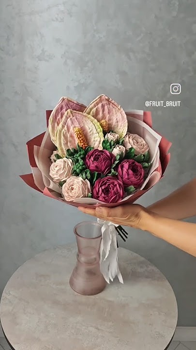 Букет из зефирных цветов от мастерской съедобных композиций Fruit Bruit ...