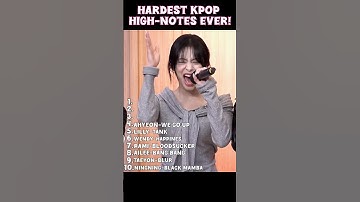 TOP 10 HARDEST K-POP HIGH-NOTES #blackpink #bts #babymonster #shorts #fypシ