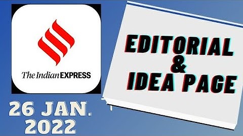 26th January 2022 | Gargi Classes Indian Express Editorial Analysis/Discussion
