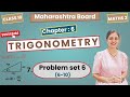 7.Maharashtra Board| Class10| SemiEnglish | Marathi | Math 2 | Trigonometry | Problem Set 6( 6 -10 )