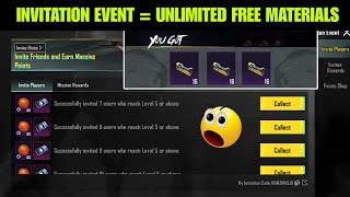 😍 Free Unlimited Mini Materials | Bgmi New Invitation Event Explain | Invitation Event Kya Hai? Use screenshot 1