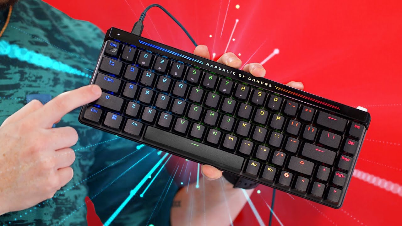Checking out the new ASUS ROG Falchion ACE HFX Keyboard! - YouTube