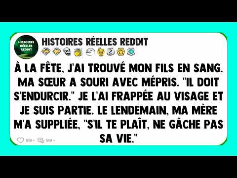 Lors de la fête de famille, mon fils saignait — ma sœur a souri d'un air narquois : « Il a juste...»