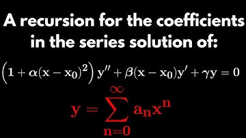 Differential Equations | Series Solutions at Ordinary Points -- Theorem