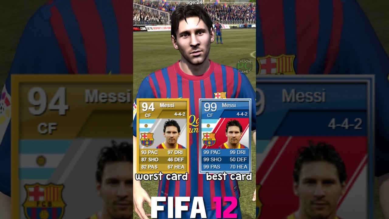 🇦🇷 LIONEL MESSI worst vs best card in EVERY FIFA! (10-24)⚽ 