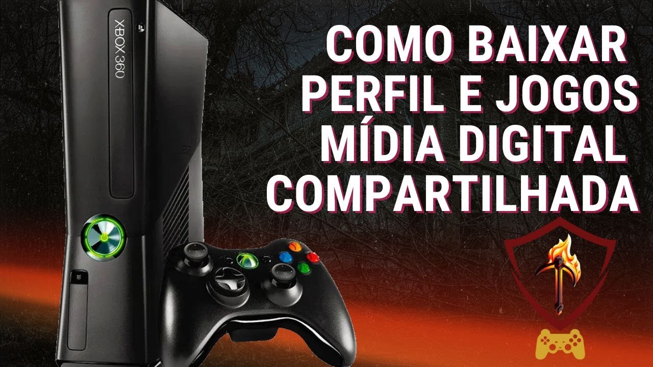 Como Baixar o Perfil e Jogo em Midia Digital Compartilhada XBOX 360 ...