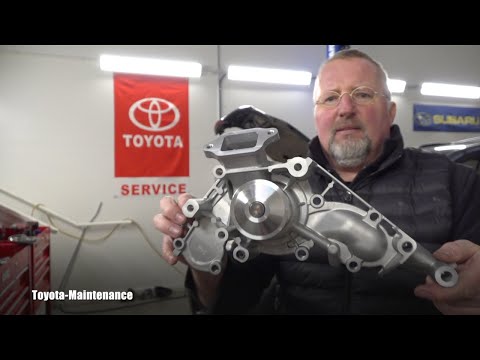 Toyota engine 2UZ-FE V8 4.7 Liter Water Pump Install