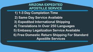 Arizona Apostille - One Source Process