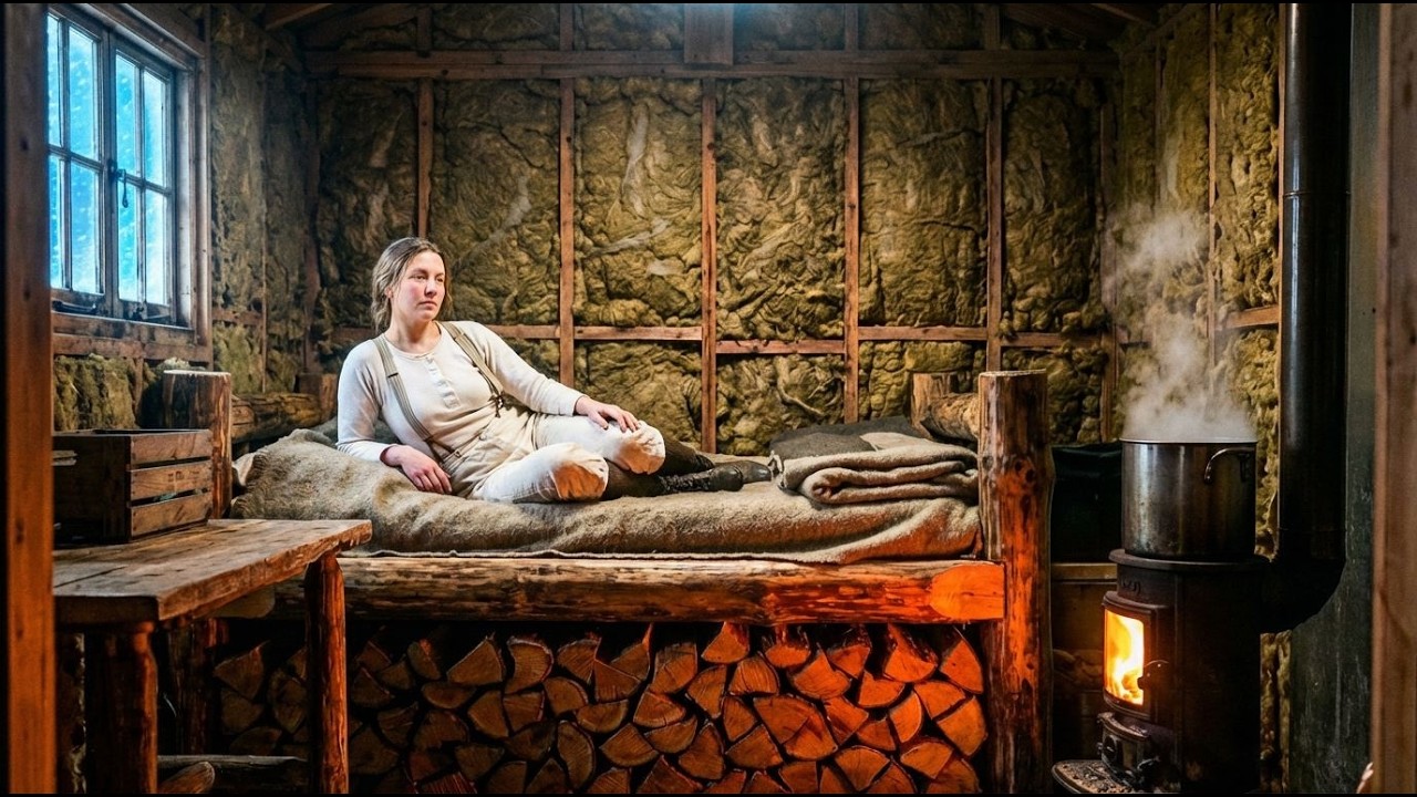 She Packed Her Walls With Swamp Moss — Unaware It Saves Her When the Arctic Draft Hits
