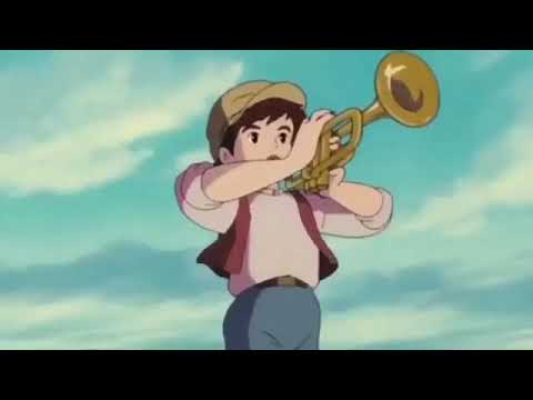 近本の応援歌を演奏するパズー