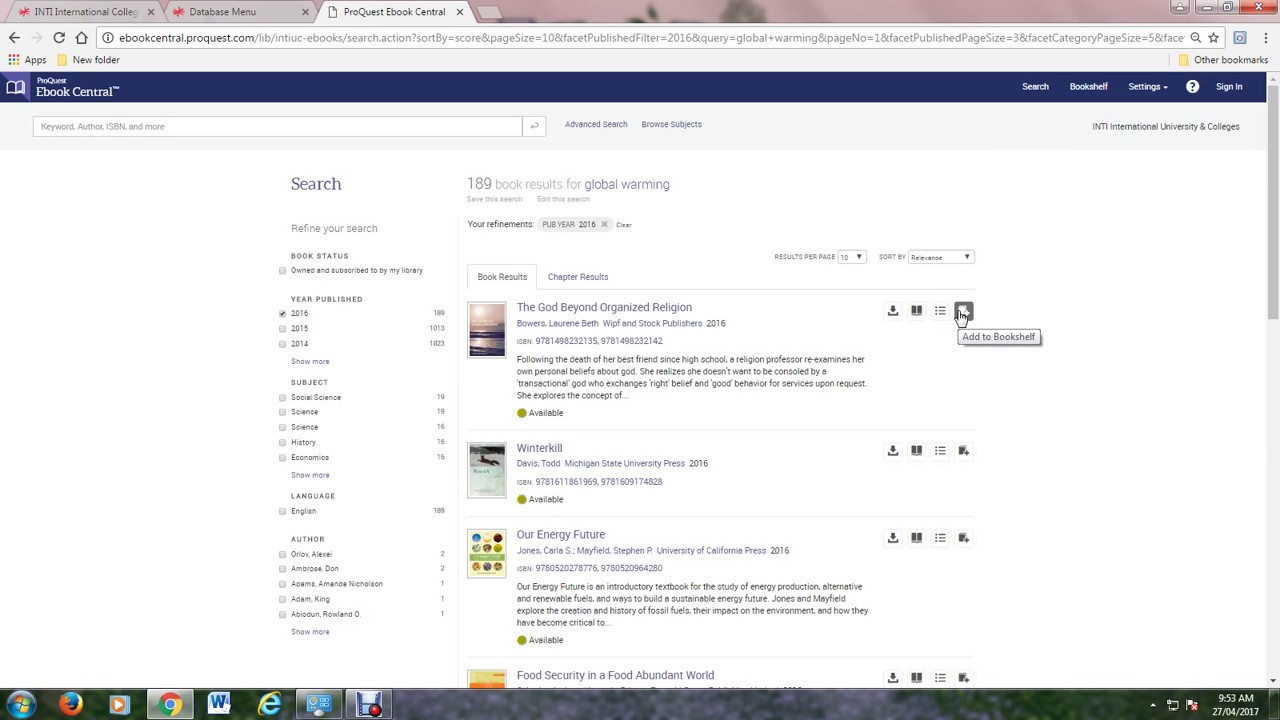 Proquest Ebook Central (ebooks) YouTube