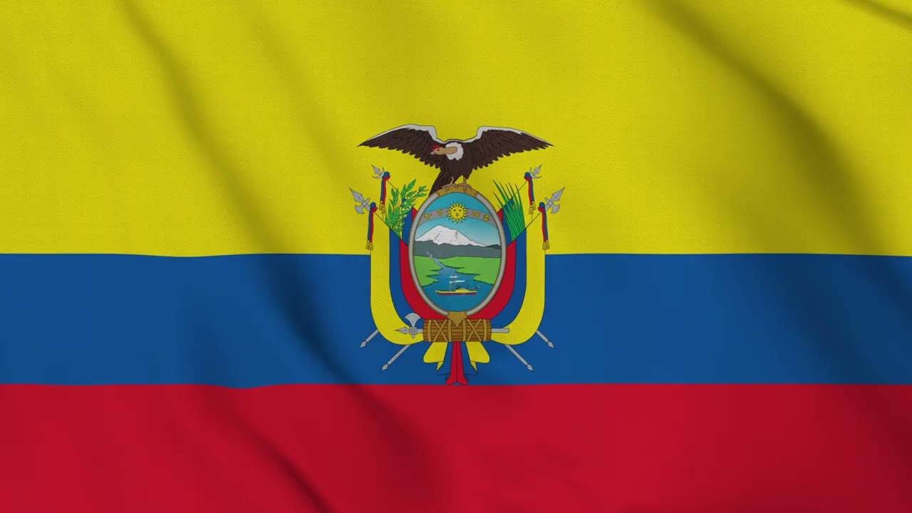 Ecuador Flag Waving 4K | Ecuadorian National Flag Animation
