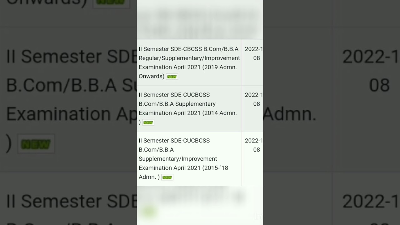 2nd Semester Exam Result Published (BCOM/BBA)